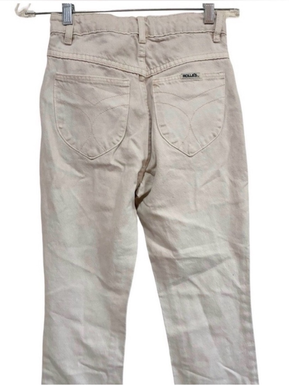 ROLLA'S High Rise Straight Jeans Cream - Picture 4 of 8